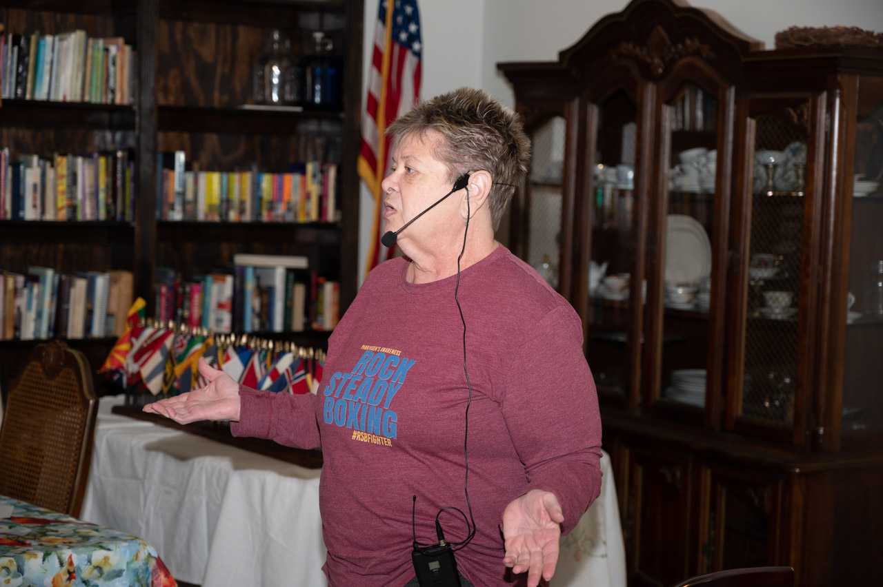 Lora Mock talked about the benefits of boxing for parkinson patients.